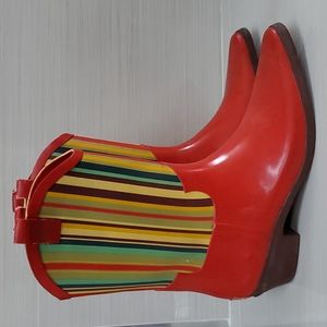 Tamara Henriques Western Style Rubber Rain Boots Mid-Calf